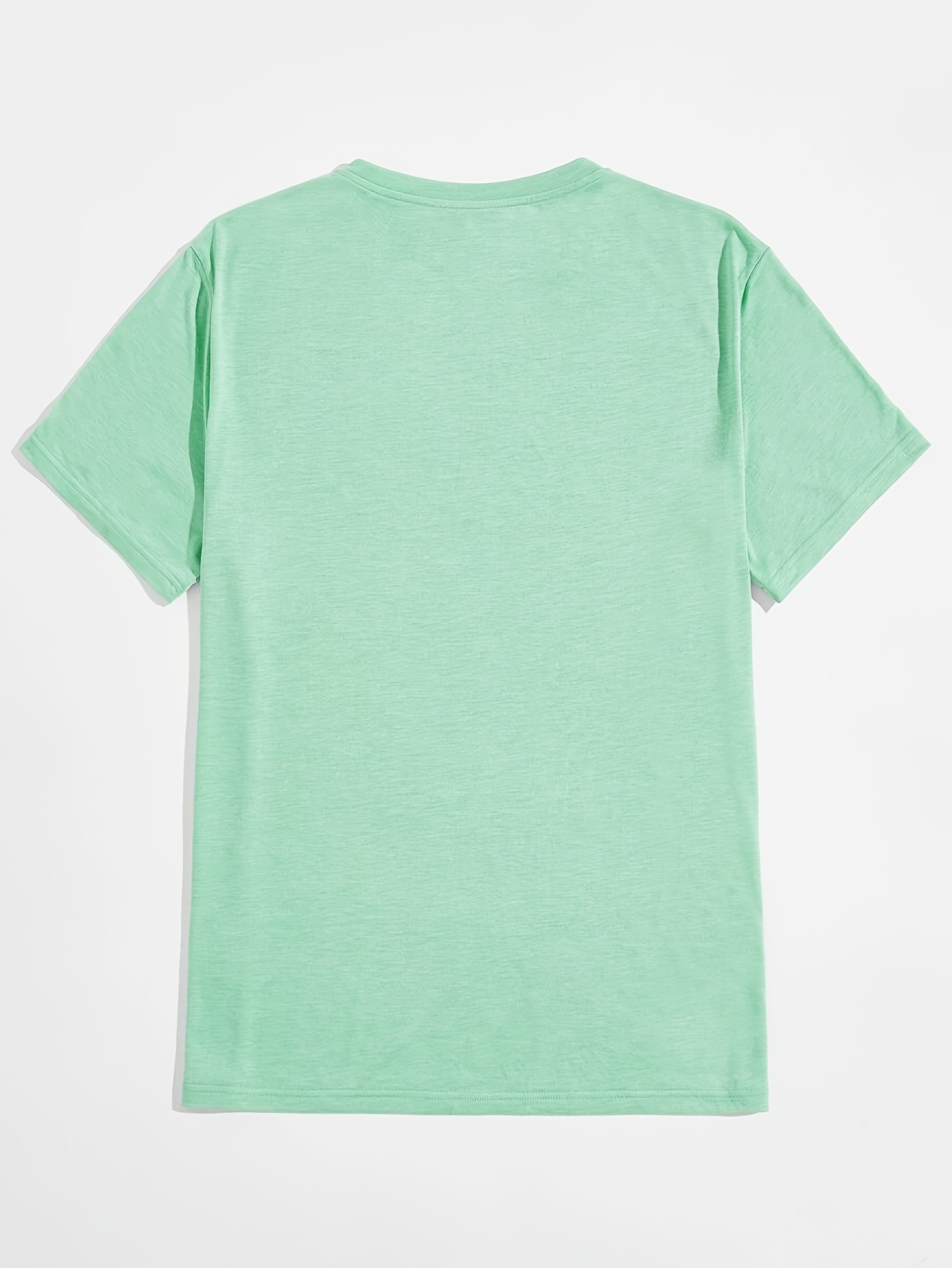 casual solid color mens short sleeve round neck daily t shirt for summer tops as gifts details 12